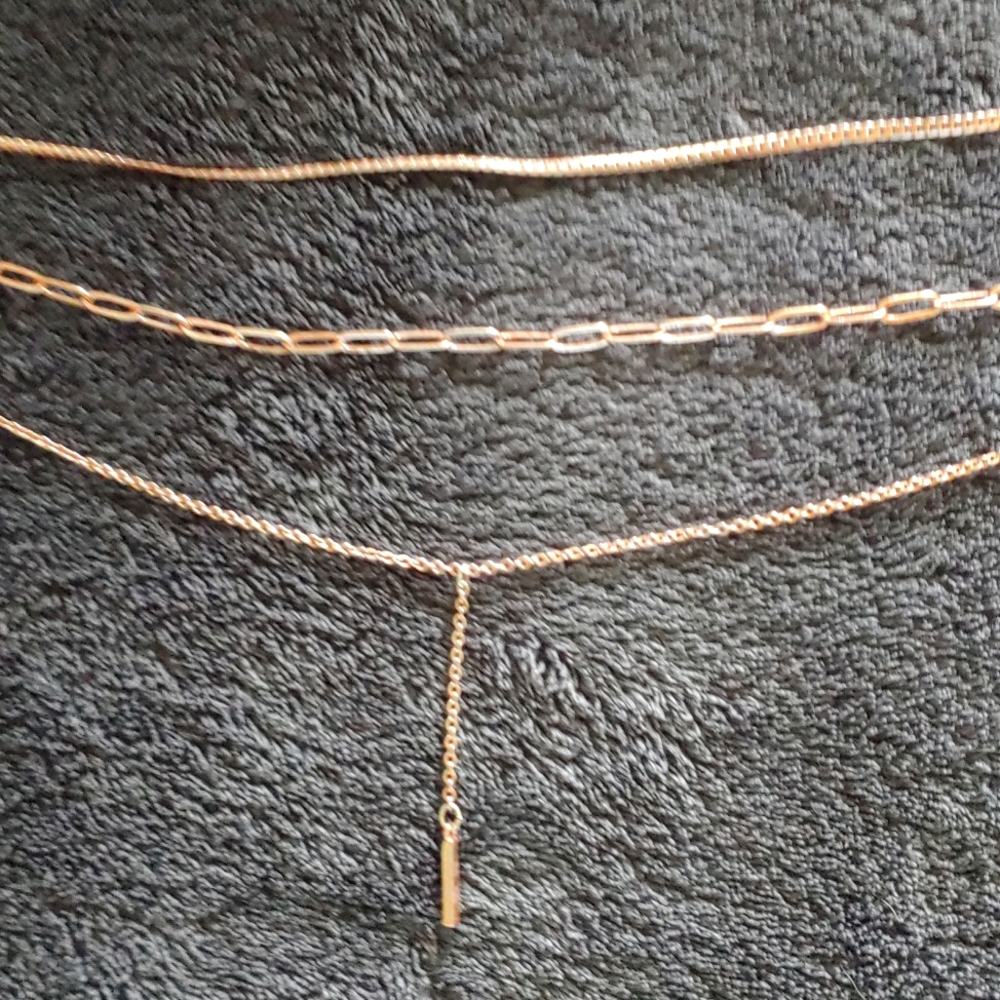 3 tier gold necklace